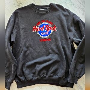 Vintage Hard Rock Cafe London Sweatshirt Sz XL Black Save‎ The Planet Rare